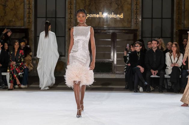 Pamella Roland - Runway - February 2026 New York Fashion Week, New York, USA - 12 Feb 2026 (NEW) Pamella Roland - Runway - February 2026 New York Fashion Week. February 12, 2026, New York, New York, USA: A model walks the runway for the Pamella Roland fashion show during the New York Fashion Week at the New York Public Library on February 12, 2026 in New York City. (Credit: M10s TheNews2) (Foto: M10s Thenews2 imago images) Pamella Roland - Runway - February 2026 New York Fashion Week, New York, USA - 12 Feb 2026  Copyright: xRonxAdarx