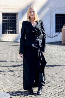 February 13, 2026, Rome, Rome, ITALY: February 13, 2026, Rome. The artists of the 66th Sanremo Festival at the Quirinale Palace to meet the President of the Republic. Pictured is Mara Sattei. Rome ITALY  - ZUMAa289 20260213_zia_a289_105 Copyright: xRichardxDexLucax
