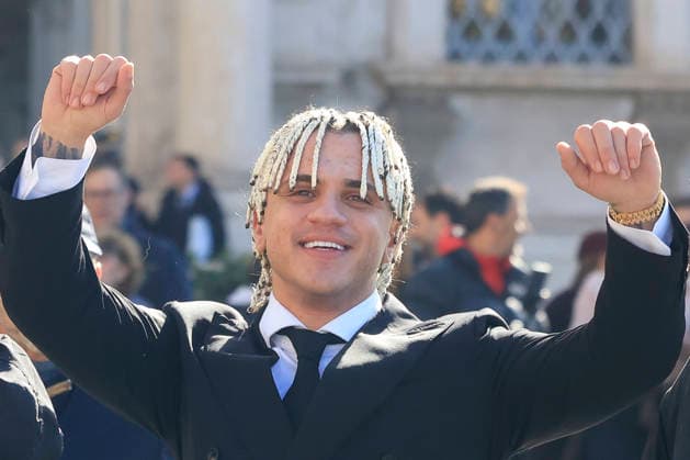 February 13, 2026, Rome, Rome, ITALY: February 13, 2026, Rome. The artists of the 66th Sanremo Music Festival at the Quirinale Palace to meet the President of the Republic. Pictured: Samurai Jay. Rome ITALY  - ZUMAa289 20260213_zia_a289_119 Copyright: xRichardxDexLucax