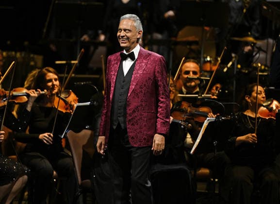 HOLLYWOOD FL - FEBRUARY 12: Andrea Bocelli performs during the Romanza 30th Anniversary World Tour at Hard Rock Live held at the Seminole Hard Rock Hotel & Casino on February 12, 2026 in Hollywood, Florida. Copyright: xmpi04x