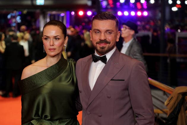 February 12, 2026, Berlin, Germany: Edin Hasanovic and Melika Foroutan pose on the red carpet at the opening ceremony of the 76th Berlin International Film Festival (Berlinale), which is Europe s first major film festival of the year, in Berlin. The festival runs from February 12 to 22, 2026. Berlin Germany  - ZUMAf146 20260212_zip_f146_215 Copyright: xRouzbehxFouladix
