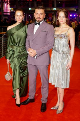 Melika Foroutan, Edin Hasanovic und Devrim Lingnau bei der Eroeffnung der 76. Berlinale Internationale Filmfestspiele mit der - No Good Men- Film Premiere am 12.02.2026 im Berlinale Palast Berlin.