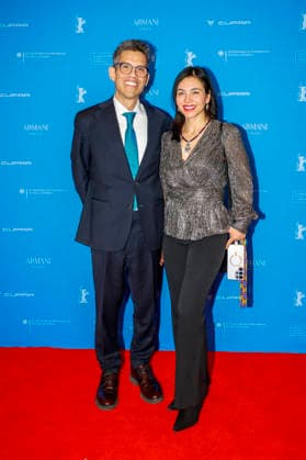 S.E. Francisco Quiroga ( Botschafter von Mexiko) mit Ehefrau Cipactli Camero CortÃ s bei der Eroeffnung der 76. Berlinale Internationale Filmfestspiele mit der - No Good Men- Film Premiere am 12.02.2026 im Berlinale Palast Berlin.