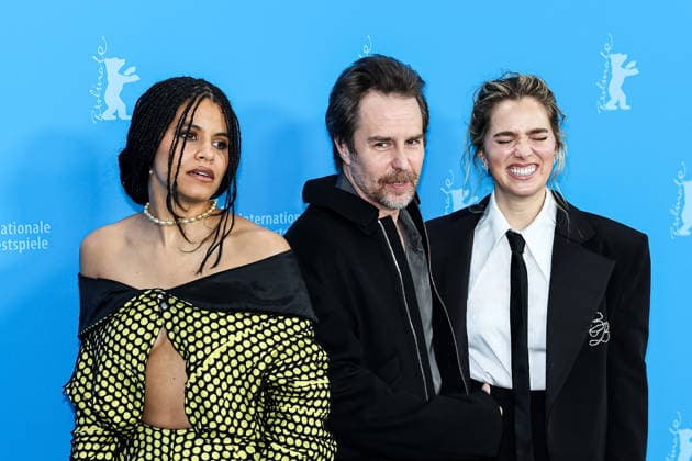 Berlin Berlinale, 76. internationale Filmfestspiele Berlin 2026 Photo Call Fun shoot GOOD LUCK, HAVE FUN, DON™T DIE Sam Rockwell (Schauspieler Actor) Zazie Beetz (Schaupielerin Actor) Haley Lu Richardson (Schaupielerin Actor) Berlinale, 76. internationale Filmfestspiele Berlin 2026, 13.02.2026 -Pressefoto Roger Buerke Copyright: xEibner-Pressefoto RogerxBuerkex EP_RBE