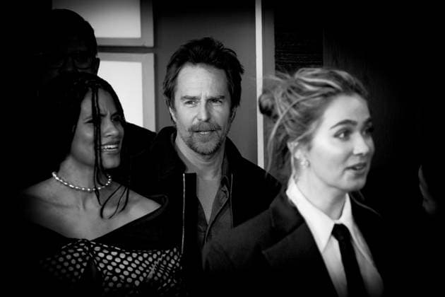 Photocall for Good Luck, Have Fun, Don™t Die , Grand Hyatt Berlin, Berlin, Germany Zazie Beetz, Sam Rockwell and Haley Lu Richardson poses at the Photocall for Good Luck, Have Fun, Don™t Die during Berlinale (Berlin Film Festival) at Grand Hyatt Berlin, Berlin, , Germany on 13 February 2026. Editors Note: Image converted to monochrome, Credit:Julie Edwards Avalon Copyright: xJuliexEdwardsx xAvalonx 1074737228