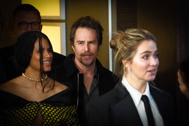Photocall for Good Luck, Have Fun, Don™t Die , Grand Hyatt Berlin, Berlin, Germany Zazie Beetz, Sam Rockwell and Haley Lu Richardson poses at the Photocall for Good Luck, Have Fun, Don™t Die during Berlinale (Berlin Film Festival) at Grand Hyatt Berlin, Berlin, , Germany on 13 February 2026., Credit:Julie Edwards Avalon Copyright: xJuliexEdwardsx xAvalonx 1074737245