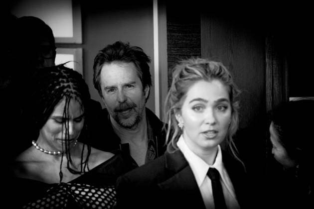 Photocall for Good Luck, Have Fun, Don™t Die , Grand Hyatt Berlin, Berlin, Germany Zazie Beetz, Sam Rockwell and Haley Lu Richardson poses at the Photocall for Good Luck, Have Fun, Don™t Die during Berlinale (Berlin Film Festival) at Grand Hyatt Berlin, Berlin, , Germany on 13 February 2026. Editors Note: Image converted to monochrome, Credit:Julie Edwards Avalon Copyright: xJuliexEdwardsx xAvalonx 1074737263