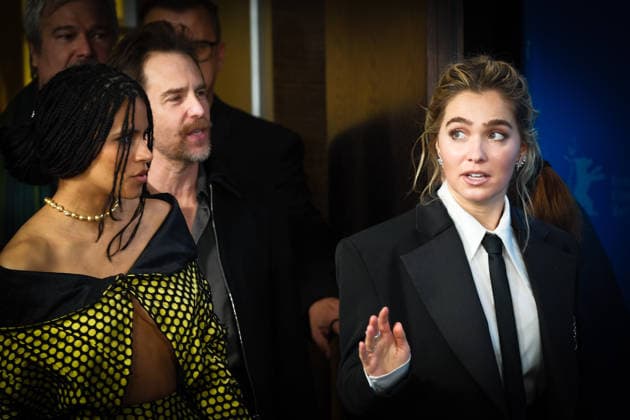 Photocall for Good Luck, Have Fun, Don™t Die , Grand Hyatt Berlin, Berlin, Germany Zazie Beetz, Sam Rockwell and Haley Lu Richardson poses at the Photocall for Good Luck, Have Fun, Don™t Die during Berlinale (Berlin Film Festival) at Grand Hyatt Berlin, Berlin, , Germany on 13 February 2026., Credit:Julie Edwards Avalon Copyright: xJuliexEdwardsx xAvalonx 1074737302