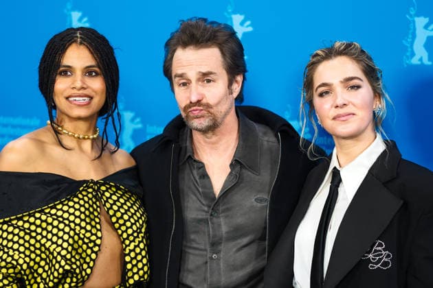 Photocall for Good Luck, Have Fun, Don™t Die , Grand Hyatt Berlin, Berlin, Germany Zazie Beetz, Sam Rockwell and Haley Lu Richardson poses at the Photocall for Good Luck, Have Fun, Don™t Die during Berlinale (Berlin Film Festival) at Grand Hyatt Berlin, Berlin, , Germany on 13 February 2026., Credit:Julie Edwards Avalon Copyright: xJuliexEdwardsx xAvalonx 1074737534