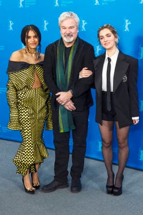 Zazie Beetz, Gore Verbinski und Haley Lu Richardson beim Photocall zum Kinofilm Good Luck, Have Fun, Don t Die auf der Berlinale 2026 76. Internationale Filmfestspiele Berlin im Hotel Grand Hyatt. Berlin, 13.02.2026