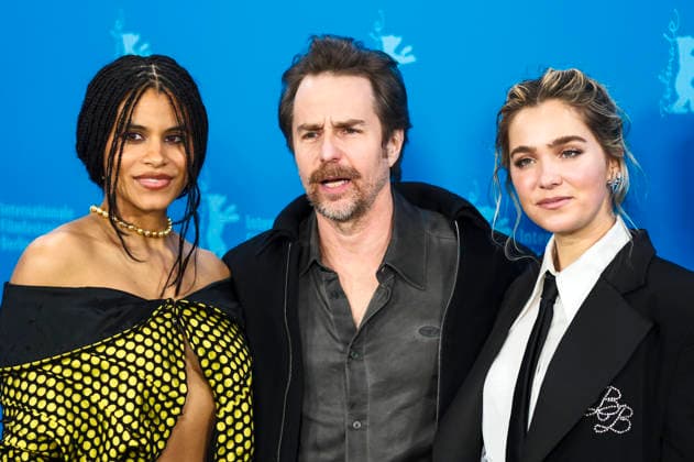 Zazie Beetz, Sam Rockwell und Haley Lu Richardson beim Photocall zum Kinofilm Good Luck, Have Fun, Don t Die auf der Berlinale 2026 76. Internationale Filmfestspiele Berlin im Hotel Grand Hyatt. Berlin, 13.02.2026