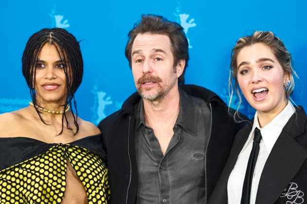 Zazie Beetz, Sam Rockwell und Haley Lu Richardson beim Photocall zum Kinofilm Good Luck, Have Fun, Don t Die auf der Berlinale 2026 76. Internationale Filmfestspiele Berlin im Hotel Grand Hyatt. Berlin, 13.02.2026