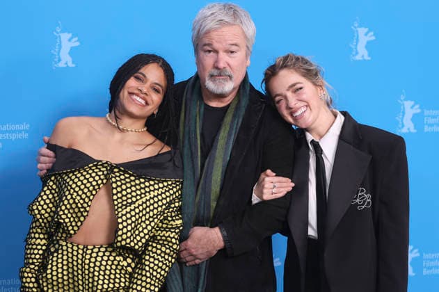 Zazie Beetz, Gore Verbinski und Haley Lu Richardson beim Photocall zum Kinofilm Good Luck, Have Fun, Don t Die auf der Berlinale 2026 76. Internationale Filmfestspiele Berlin im Hotel Grand Hyatt. Berlin, 13.02.2026