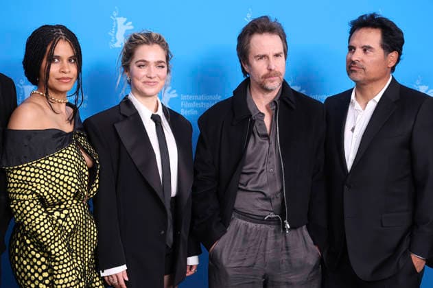 Zazie Beetz, Haley Lu Richardson, Sam Rockwell und Michael Pena beim Photocall zum Kinofilm Good Luck, Have Fun, Don t Die auf der Berlinale 2026 76. Internationale Filmfestspiele Berlin im Hotel Grand Hyatt. Berlin, 13.02.2026