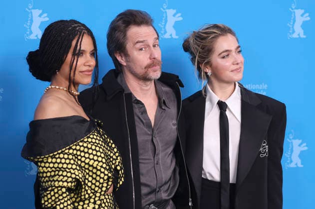 Zazie Beetz, Sam Rockwell und Haley Lu Richardson beim Photocall zum Kinofilm Good Luck, Have Fun, Don t Die auf der Berlinale 2026 76. Internationale Filmfestspiele Berlin im Hotel Grand Hyatt. Berlin, 13.02.2026
