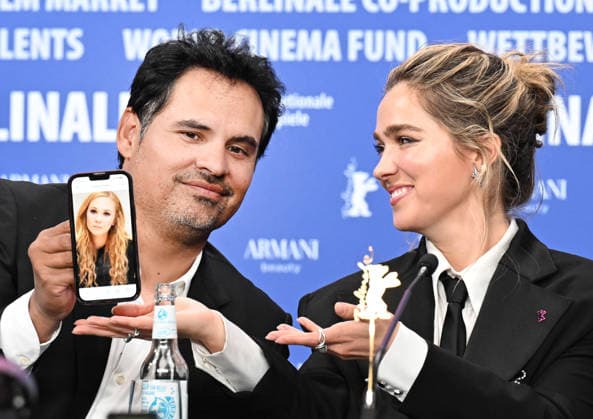 76th Berlinale International Film Festival Good Luck, Have Fun, Don t Die press conference at Grand Hyatt Hotel Featuring: Michael Pena, Haley Lu Richardson Where: Berlin, Germany When: 13 Feb 2026 Credit: Cover Images EDITORIAL USE ONLY. NOT FOR USE BY NEWSPAPERS BASED IN THE UK. Copyright: xx coverimg55465841