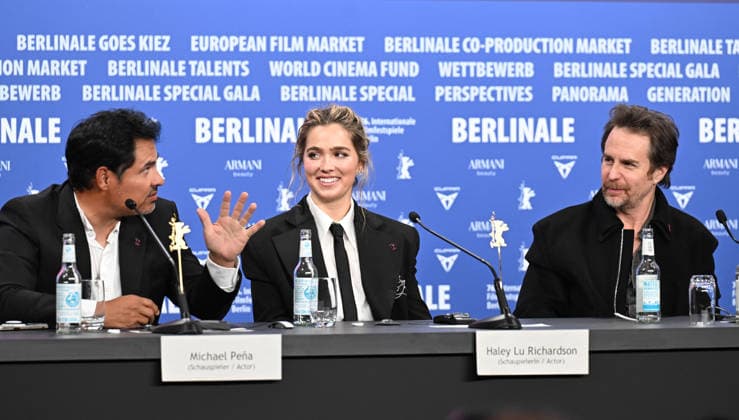 76th Berlinale International Film Festival Good Luck, Have Fun, Don t Die press conference at Grand Hyatt Hotel Featuring: Michael Pena, Haley Lu Richardson, Sam Rockwell Where: Berlin, Germany When: 13 Feb 2026 Credit: Cover Images EDITORIAL USE ONLY. NOT FOR USE BY NEWSPAPERS BASED IN THE UK. Copyright: xx coverimg55465851
