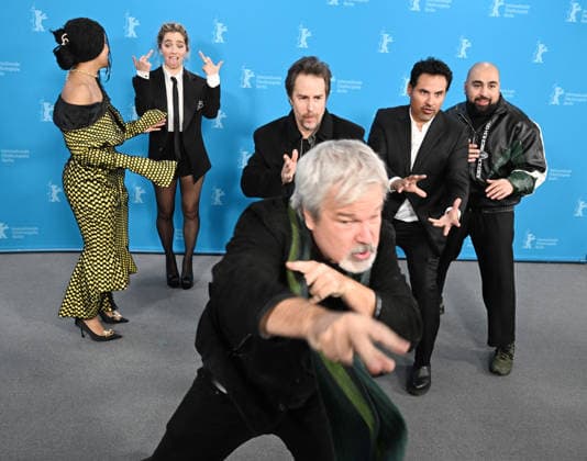 Photocall for the film Good Luck, Have Fun, Don t Die at the 76th Berlin International Film Festival (Berlinale 2026) at the Grand Hyatt Hotel Featuring: Gore Verbinski, Asim Chaudhry, Michael Pena, Sam Rockwell, Zazie Beetz and Haley Lu Richardson Where: Berlin, Germany When: 13 Feb 2026 Credit: Cover Images EDITORIAL USE ONLY. NOT FOR USE BY NEWSPAPERS BASED IN THE UK. Copyright: xx coverimg55466143