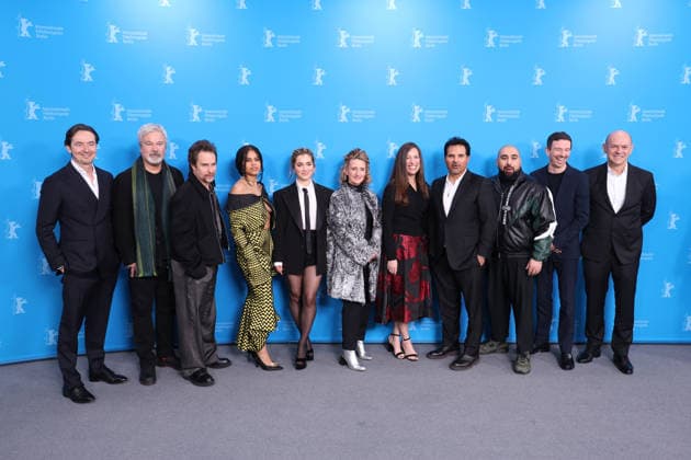 February 13, 2026, Berlin, Germany: Martin Bachmann, Gore Verbinski, Sam Rockwell, Zazie Beetz, Haley Lu Richardson, Tricia Tuttle, Pamela L Kunath, Michael Pena, Asim Chaudhry, Oliver Berben and Robert Kulzer pose at the photo-call of Good Luck, Have Fun, Don t Die during the 76th Berlinale International Film Festival at Hotel Hyatt in Berlin, Germany, on 13 February 2026. Photo: Berlin Germany - ZUMAm179 20260213_zep_m179_013 Copyright: xAlecxMichaelx