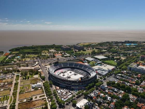 Fans line up early for Bad Bunny concert in Buenos Aires BUENOS AIRES, ARGENTINA - FEBRUARY 13: Aerial view of the concert venue prepared to receive Bad Bunny, La Casita is set up in the field, in Buenos Aires, Argentina, on February 13, 2026. The performance is part of his global DEBI TIRAR MAS FOTOS tour, which has sparked massive anticipation among Argentine fans. Luciano Gonzalez Anadolu Buenos Aires Argentina. Editorial use only. Please get in touch for any other usage.  Copyright: x2026xAnadoluxLucianoxGonzalezx
