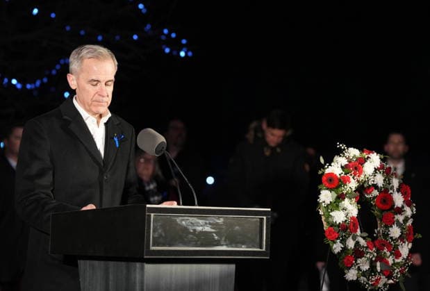 February 13, 2026, Tumbler Ridge, Bc, CANADA: Prime Minister Mark Carney attends a vigil for the victims of a mass shooting, in Tumbler Ridge, B.C., Friday, Feb. 13, 2026. Tumbler Ridge CANADA  - ZUMAc35_ 20260213_zaf_c35_172 Copyright: xChristinnexMuschix