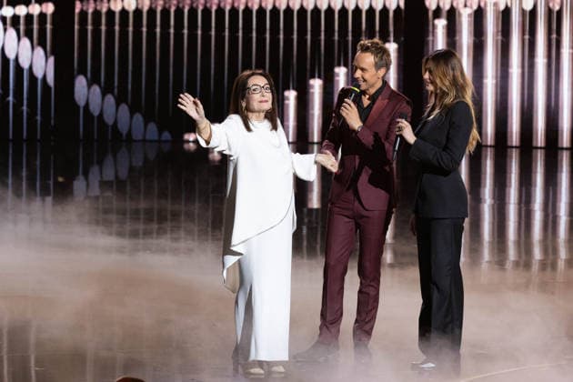 41st Les Victoires De La Musique Award Ceremony Nana Mouskouri, Cyril Feraud and Helena Noguerra attends the 41st Les Victoires De La Musique Award Ceremony at La Seine Musicale on February 13, 2026 in Boulogne-Billancourt, France. Photo by Nasser Berzane ABACAPRESS.COM Boulogne-Billancourt  Copyright: xBerzanexNasser ABACAx