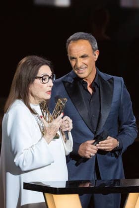 41st Les Victoires De La Musique Award Ceremony Nikos Aliagas, Nana Mouskouri receive Victoire d honneur attends the 41st Les Victoires De La Musique Award Ceremony at La Seine Musicale on February 13, 2026 in Boulogne-Billancourt, France. Photo by Nasser Berzane ABACAPRESS.COM Boulogne-Billancourt  Copyright: xBerzanexNasser ABACAx