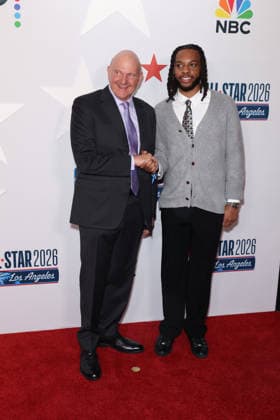 Los Angeles Clippers And Comcast NBCUniversal s NBA All-Star Legendary Tip-Off Celebration Steve Ballmer and guest at the Los Angeles Clippers And Comcast NBCUniversal s National Basketball Association (NBA) All-Star Legendary Tip-Off Celebration held at the Los Angeles County Museum of Art (LACMA) on February 13, 2026 in Miracle Mile, Los Angeles, California, United States., Credit:Xavier Collin Avalon USA, Los Angeles  Copyright: xXavierxCollinx xAvalonx 1074827168