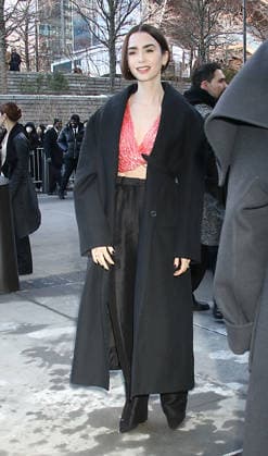 February 13, 2026 Lily Collins at Calvin Klein 2026 Show during New York Fashion Week in New York. February 13, 2026 Copyright: xRWx