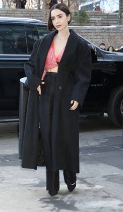 February 13, 2026 Lily Collins at Calvin Klein 2026 Show during New York Fashion Week in New York. February 13, 2026 Copyright: xRWx