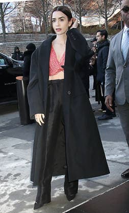 February 13, 2026 Lily Collins at Calvin Klein 2026 Show during New York Fashion Week in New York. February 13, 2026 Copyright: xRWx
