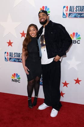 Los Angeles Clippers And Comcast NBCUniversal s NBA All-Star Legendary Tip-Off Celebration guest and Karl-Anthony Towns at the Los Angeles Clippers And Comcast NBCUniversal s National Basketball Association (NBA) All-Star Legendary Tip-Off Celebration held at the Los Angeles County Museum of Art (LACMA) on February 13, 2026 in Miracle Mile, Los Angeles, California, United States., Credit:Xavier Collin Avalon USA, Los Angeles  Copyright: xXavierxCollinx xAvalonx 1074829979