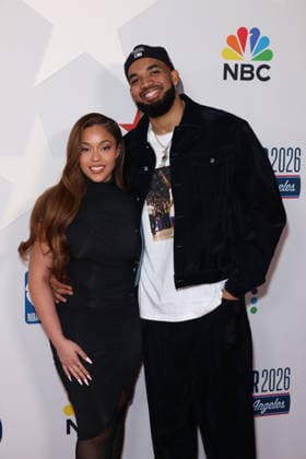 Los Angeles Clippers And Comcast NBCUniversal s NBA All-Star Legendary Tip-Off Celebration guest and Karl-Anthony Towns at the Los Angeles Clippers And Comcast NBCUniversal s National Basketball Association (NBA) All-Star Legendary Tip-Off Celebration held at the Los Angeles County Museum of Art (LACMA) on February 13, 2026 in Miracle Mile, Los Angeles, California, United States., Credit:Xavier Collin Avalon USA, Los Angeles  Copyright: xXavierxCollinx xAvalonx 1074830060