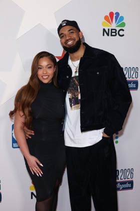Los Angeles Clippers And Comcast NBCUniversal s NBA All-Star Legendary Tip-Off Celebration guest and Karl-Anthony Towns at the Los Angeles Clippers And Comcast NBCUniversal s National Basketball Association (NBA) All-Star Legendary Tip-Off Celebration held at the Los Angeles County Museum of Art (LACMA) on February 13, 2026 in Miracle Mile, Los Angeles, California, United States., Credit:Xavier Collin Avalon USA, Los Angeles  Copyright: xXavierxCollinx xAvalonx 1074830077