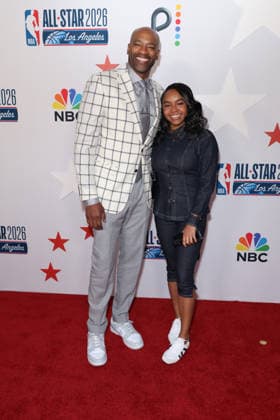 Los Angeles Clippers And Comcast NBCUniversal s NBA All-Star Legendary Tip-Off Celebration Vince Carter and guest at the Los Angeles Clippers And Comcast NBCUniversal s National Basketball Association (NBA) All-Star Legendary Tip-Off Celebration held at the Los Angeles County Museum of Art (LACMA) on February 13, 2026 in Miracle Mile, Los Angeles, California, United States., Credit:Xavier Collin Avalon USA, Los Angeles  Copyright: xXavierxCollinx xAvalonx 1074830265