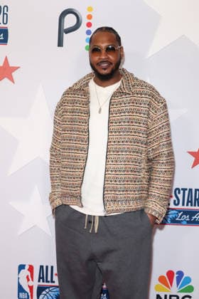 Los Angeles Clippers And Comcast NBCUniversal s NBA All-Star Legendary Tip-Off Celebration Carmelo Anthony at the Los Angeles Clippers And Comcast NBCUniversal s National Basketball Association (NBA) All-Star Legendary Tip-Off Celebration held at the Los Angeles County Museum of Art (LACMA) on February 13, 2026 in Miracle Mile, Los Angeles, California, United States., Credit:Xavier Collin Avalon USA, Los Angeles  Copyright: xXavierxCollinx xAvalonx 1074831635