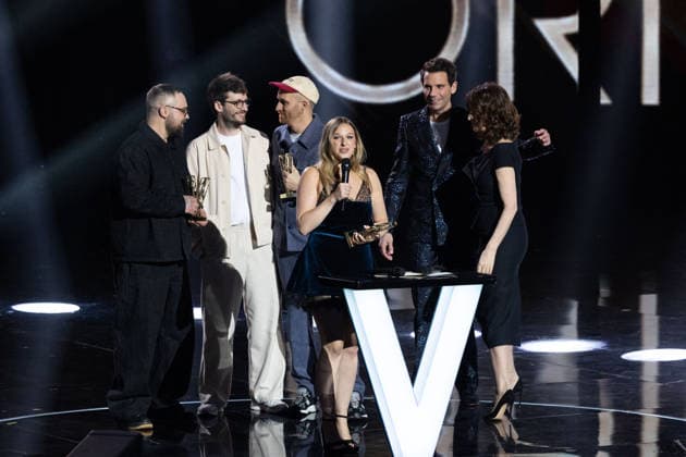 41st Les Victoires De La Musique Award Ceremony Mika, Valérie Lemercier, Helena receive Original song price during the 41st Les Victoires De La Musique Award Ceremony at La Seine Musicale on February 13, 2026 in Boulogne-Billancourt, France. Photo by Nasser Berzane ABACAPRESS.COM Boulogne-Billancourt  Copyright: xBerzanexNasser ABACAx