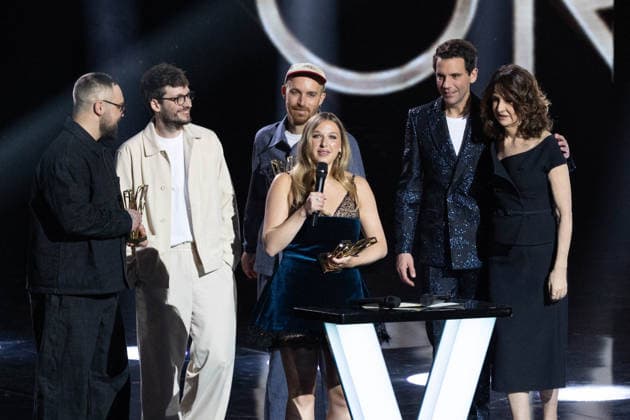 41st Les Victoires De La Musique Award Ceremony Mika, Valérie Lemercier, Helena receive Original song price during the 41st Les Victoires De La Musique Award Ceremony at La Seine Musicale on February 13, 2026 in Boulogne-Billancourt, France. Photo by Nasser Berzane ABACAPRESS.COM Boulogne-Billancourt  Copyright: xBerzanexNasser ABACAx