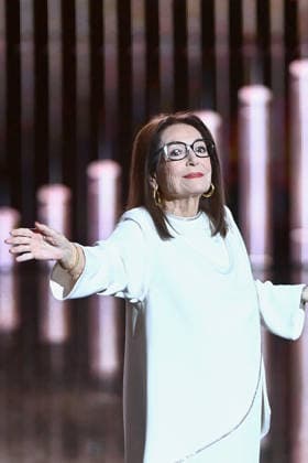 41st Les Victoires De La Musique Award Ceremony - Paris Nana Mouskouri speaks as she receives an Honorary Award during the 41st Les Victoires De La Musique Award Ceremony at La Seine Musicale on February 13, 2026 in Boulogne-Billancourt, France. Photo by Franck Castel ABACAPRESS.COM Paris France  Copyright: xCastelxFranck ABACAx