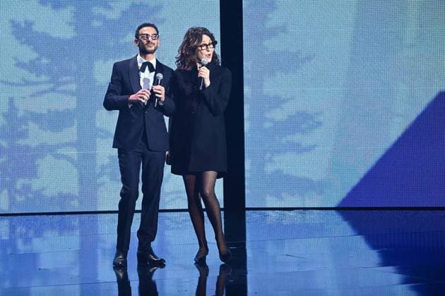 41st Les Victoires De La Musique Award Ceremony - Paris Valérie Lemercier and Vincent Dedienne during the 41st Les Victoires De La Musique Award Ceremony at La Seine Musicale on February 13, 2026 in Boulogne-Billancourt, France. Photo by Franck Castel ABACAPRESS.COM Paris France  Copyright: xCastelxFranck ABACAx