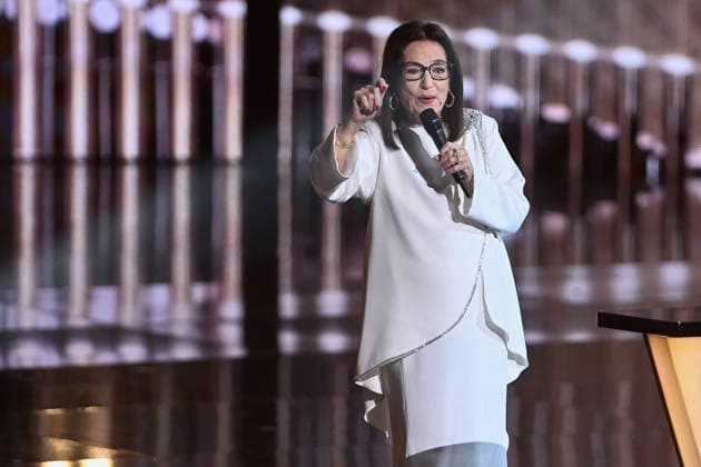 41st Les Victoires De La Musique Award Ceremony - Paris Nana Mouskouri speaks as she receives an Honorary Award during the 41st Les Victoires De La Musique Award Ceremony at La Seine Musicale on February 13, 2026 in Boulogne-Billancourt, France. Photo by Franck Castel ABACAPRESS.COM Paris France  Copyright: xCastelxFranck ABACAx