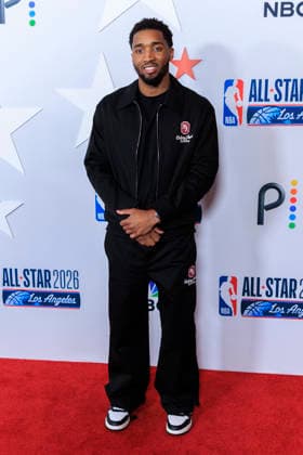 February 13, 2026, Los Angeles, California, USA: Donovan Mitchell at the 2026 LA Clippers & Comcast NBCÃ¢â‚¬â ¢s Universal NBA All-Star Legendary Tip-Off Celebration on Friday February 13, 2026 at LACMA in Los Angeles, California. ARIANA RUIZ PI Los Angeles USA - ZUMAp124 20260213_zaa_p124_021 Copyright: xArianaxRuizx
