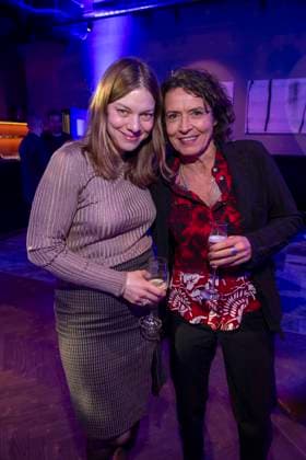 Ulrike Folkerts mit Begleitung Frau zu Gast auf der Party bei der ARD Blue Hour 2026 auf der Berlinale 2026 im Hotel Telegraphenamt am Freitag 13.Februar 2026 in Berlin Berlin Deutschland