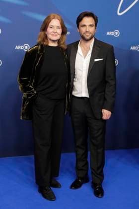 Lina Wendel, Karim ChÃ rif, bei der ARD BLUE HOUR 2026, Party zur 76. Internationalen Filmfestspiele Berlin, Berlinale, im Telegraphenamt in Berlin, Roter Teppich,