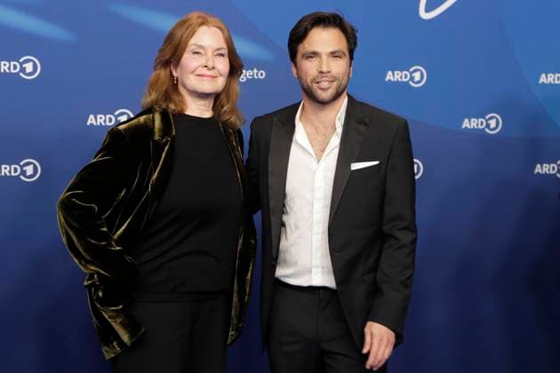 Lina Wendel, Karim ChÃ rif, bei der ARD BLUE HOUR 2026, Party zur 76. Internationalen Filmfestspiele Berlin, Berlinale, im Telegraphenamt in Berlin, Roter Teppich,