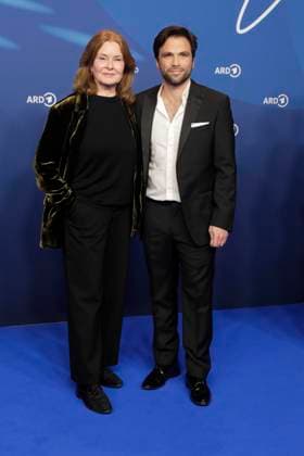 Lina Wendel, Karim ChÃ rif, bei der ARD BLUE HOUR 2026, Party zur 76. Internationalen Filmfestspiele Berlin, Berlinale, im Telegraphenamt in Berlin, Roter Teppich,