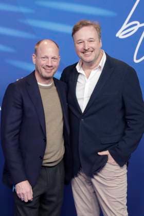 Steffen Grossmann, Johann von Buelow, bei der ARD BLUE HOUR 2026, Party zur 76. Internationalen Filmfestspiele Berlin, Berlinale, im Telegraphenamt in Berlin, Roter Teppich,