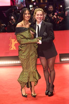 Zazie Beetz und Haley Lu Richardson beim Photocall zum Kinofilm Good Luck, Have Fun, Don t Die auf der Berlinale 2026 76. Internationale Filmfestspiele Berlin auf dem Red Carpet vom Berlinale Palast. Berlin, 13.02.2026