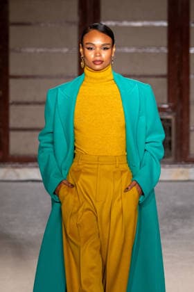 Sergio Hudson - Runway - February 2026 New York Fashion Week (NEW) Sergio Hudson - Runway - February 2026 New York Fashion Week. February 13, 2026, New York, New York, USA: A model walks the runway for the Sergio Hudson fashion show during the New York Fashion Week at the New York Public Library on February 13, 2026 in New York City. (Credit: M10s TheNews2) (Foto: M10s Thenews2 imago images) Sergio Hudson - Runway - February 2026 New York Fashion Week  Copyright: xRonxAdarx