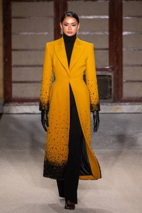 Sergio Hudson - Runway - February 2026 New York Fashion Week (NEW) Sergio Hudson - Runway - February 2026 New York Fashion Week. February 13, 2026, New York, New York, USA: A model walks the runway for the Sergio Hudson fashion show during the New York Fashion Week at the New York Public Library on February 13, 2026 in New York City. (Credit: M10s TheNews2) (Foto: M10s Thenews2 imago images) Sergio Hudson - Runway - February 2026 New York Fashion Week  Copyright: xRonxAdarx